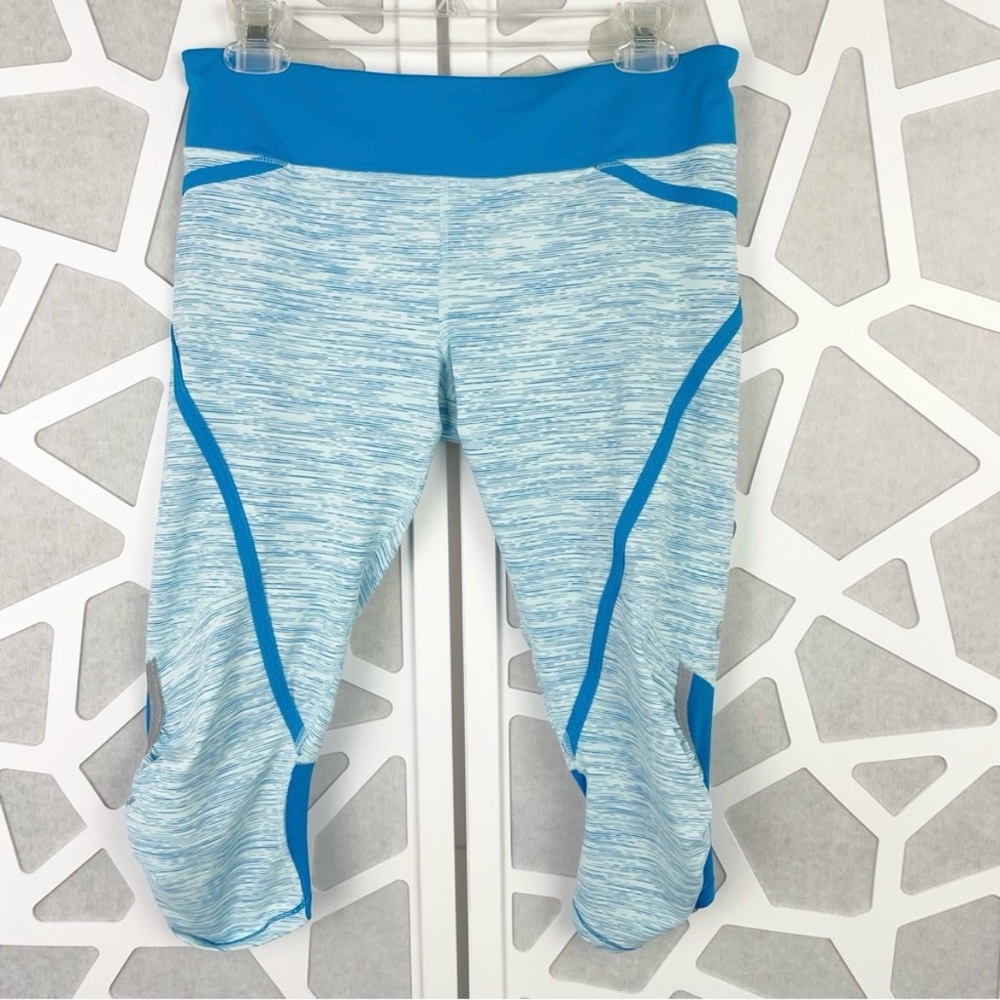 Lululemon Pace Crop Wee Are From Space Aquamarine Beach Blanket Blue